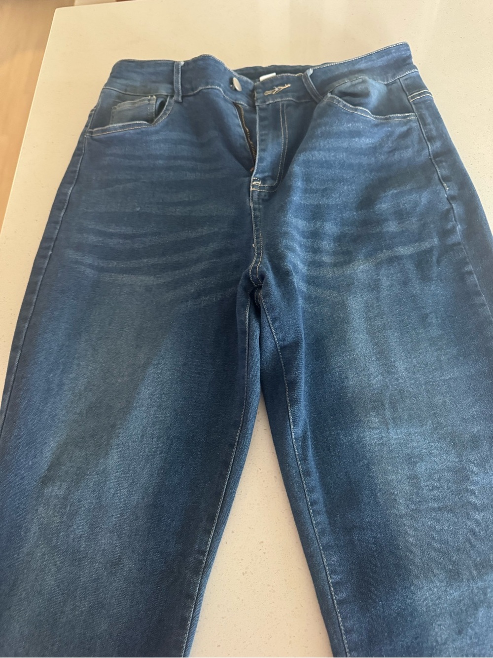 Women's Wide Leg Jeans in Vintage Blue - Picture 9 of 9